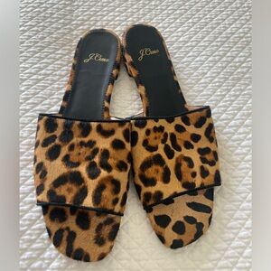 J Crew calf hair sandals